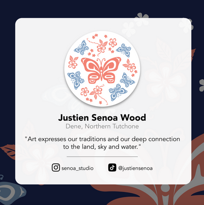 Butterfly and Wild Rose Scarf