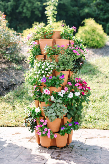 7 Tier GreenStalk Garden Leaf Vertical Planter - Basket Weave Texture